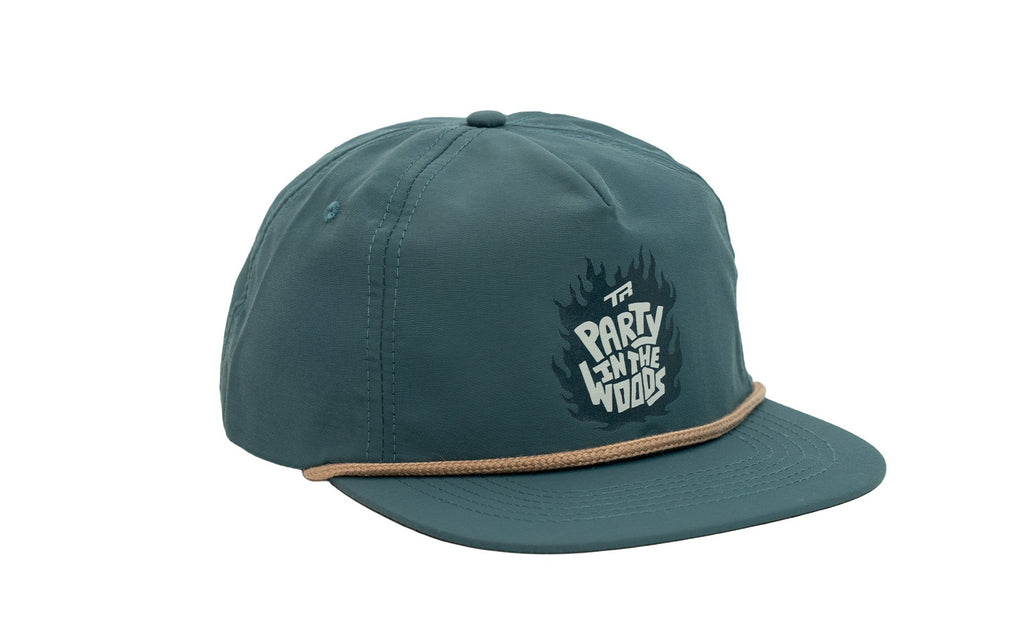 TBC 5 PANEL HAT W/ROPE PARTY IN THE WOODS BLUE