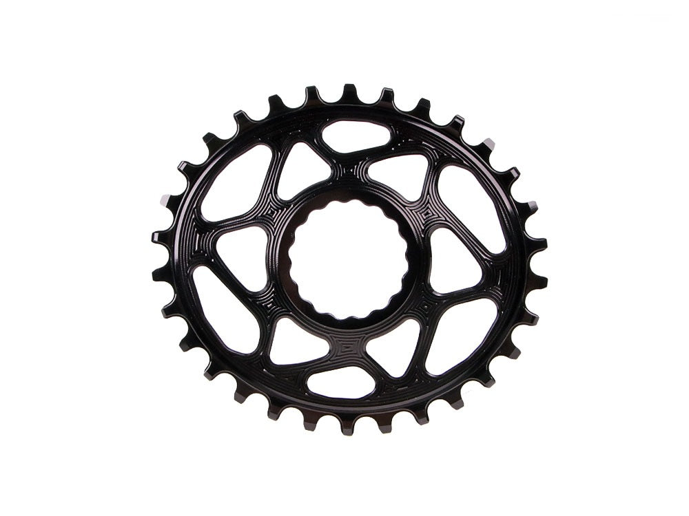 Absolute black Spiderless Cinch DM Oval Boost Chainring, 30T - Black