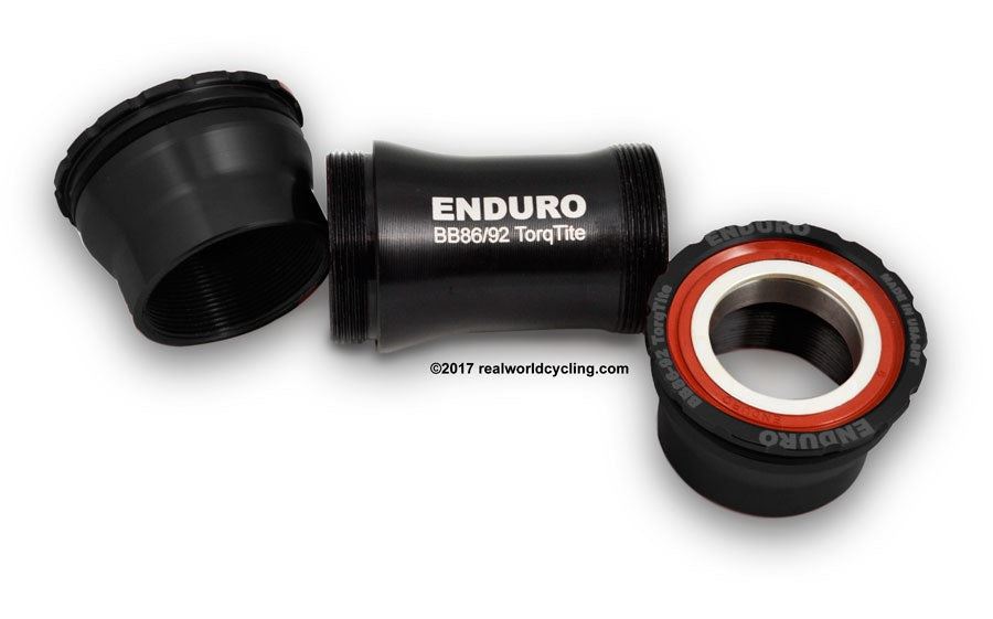 Enduro TorqTite BB86/BB89.5/BB92 to 24mm - A/C Steel - Black