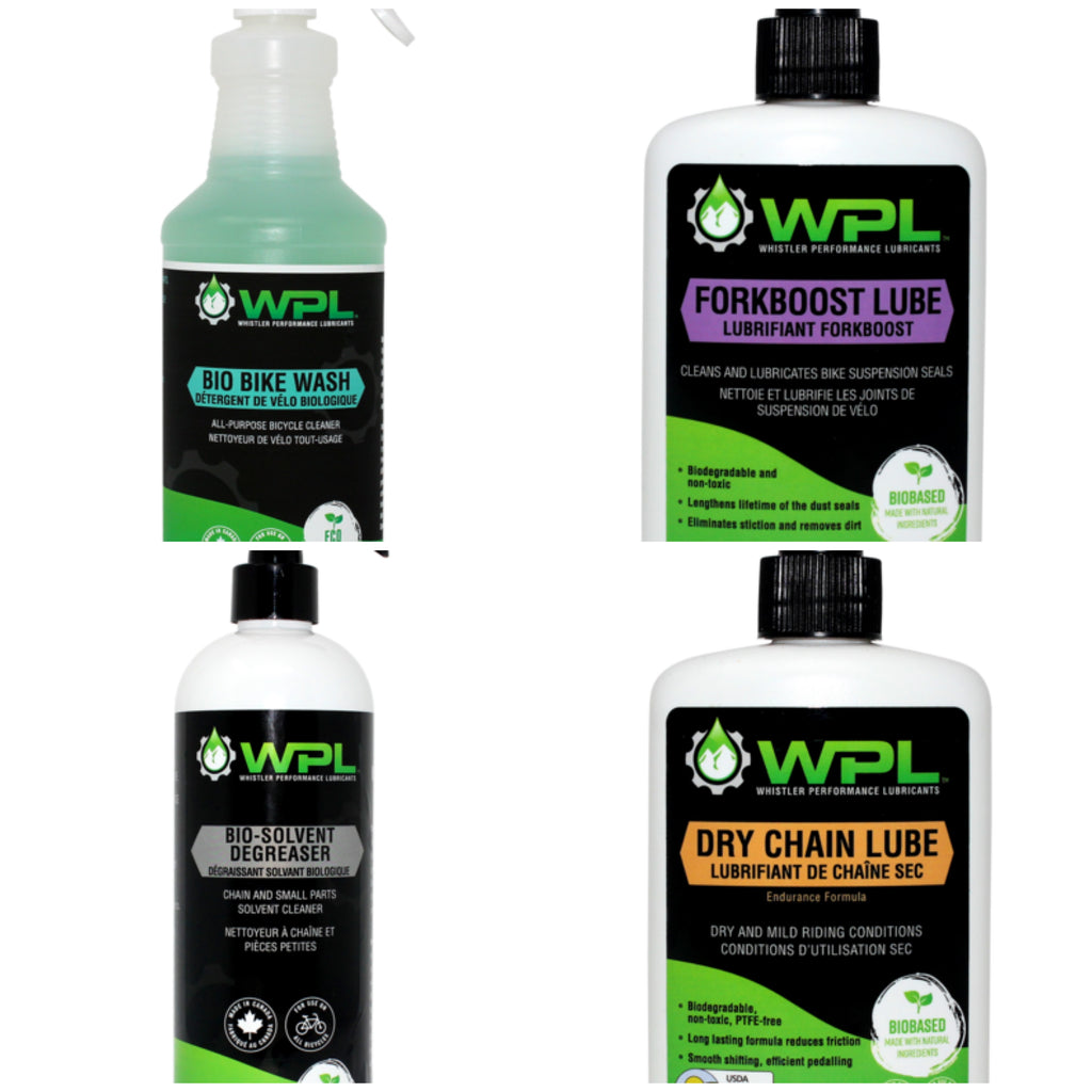 FULL KIT WPL (Bio Wash, Forkboost, Bio Solvet Degreaser, wet y/o dry lube)